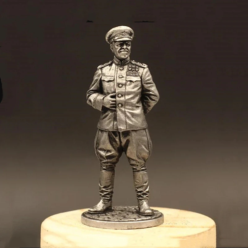 

CCCP Legends Metal Figurine Great Commander Marshal Zhukov Tin Soviet Soldier Model Home Decoration Crafts Gifts 1/30 60mm