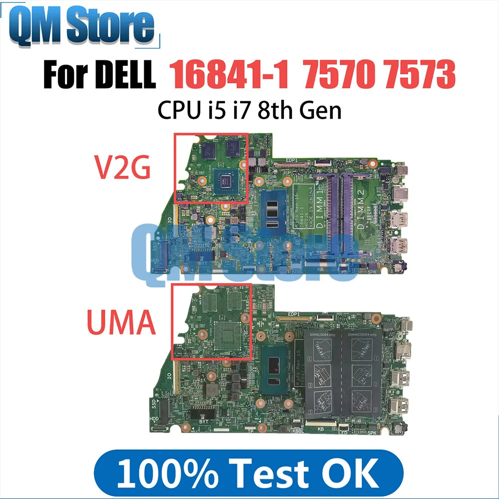 

Laptop Motherboard For DELL 7570 7573 16841-1 i5-8250U i7-8550U 940MX 2G 0471TW 0WWYYN 0XW62N Notebook Mainboard Full Tested