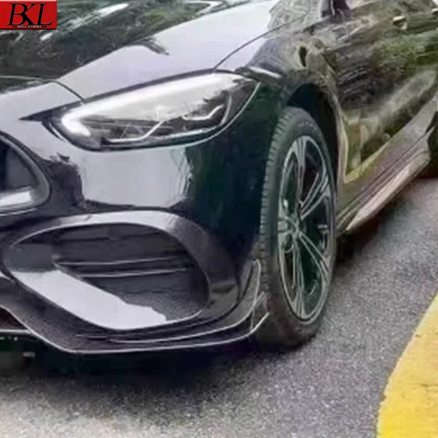 لمرسيدس بنز C الفئة W206 C200 C260 الرياضة 2022 ألياف الكربون سكين الرياح الضباب مصباح تنفيس الهواء شريط مزخرف ترقية طقم الجسم #6