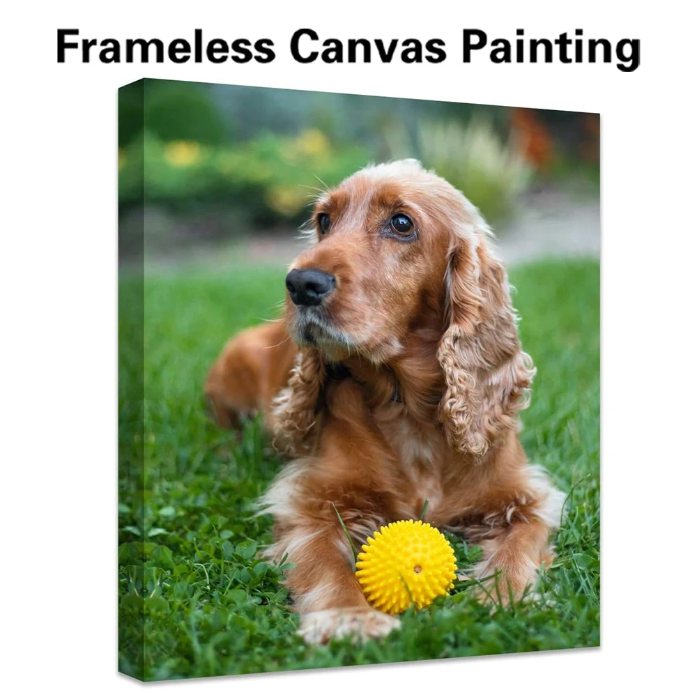 1pc Frameless Personalize Custom Photo dog Posters And Prints Wall Art Canvas Painting Video Game Wall Pictures Print For Gamer