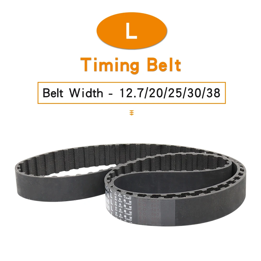 L Synchronous Belt 514L/525L/533L/540L/548L/550L/555L/560L/563L/570L Closed Loop Rubber Toothed Belt Width 12.7/20/25/30/38 mm