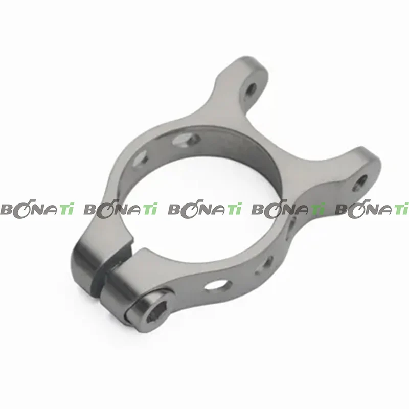 Titanium Bicycle Host Clamps with Rack Assembly Hole, Double Head Seatpost Clamp, 31.8mm, 34.9mm