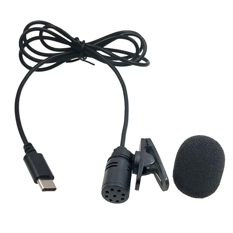 Bedrade Microfoon Usb Condensator Microfoon Computer Opname Microfoon Type-C Mobiele Telefoon Camera Interview Live-uitzending Kraag Clip