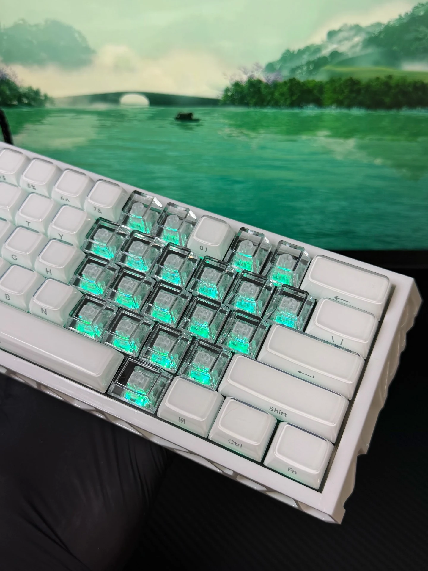 Custom West Lake Water Colorway Full Mod Magnetic Axis Keyboard, Brand New Unused HE Kit, Premium Custom Gaming Gift