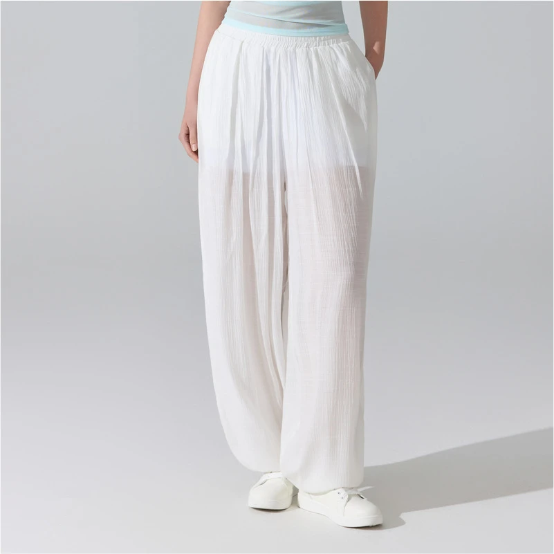 

Summer Women Jogger Pants Thin Loose Yoga Sport Pant Wide-Leg Running Trousers Outdoor Anti-UV Quick Dry Gym Fitness Hiking Pant