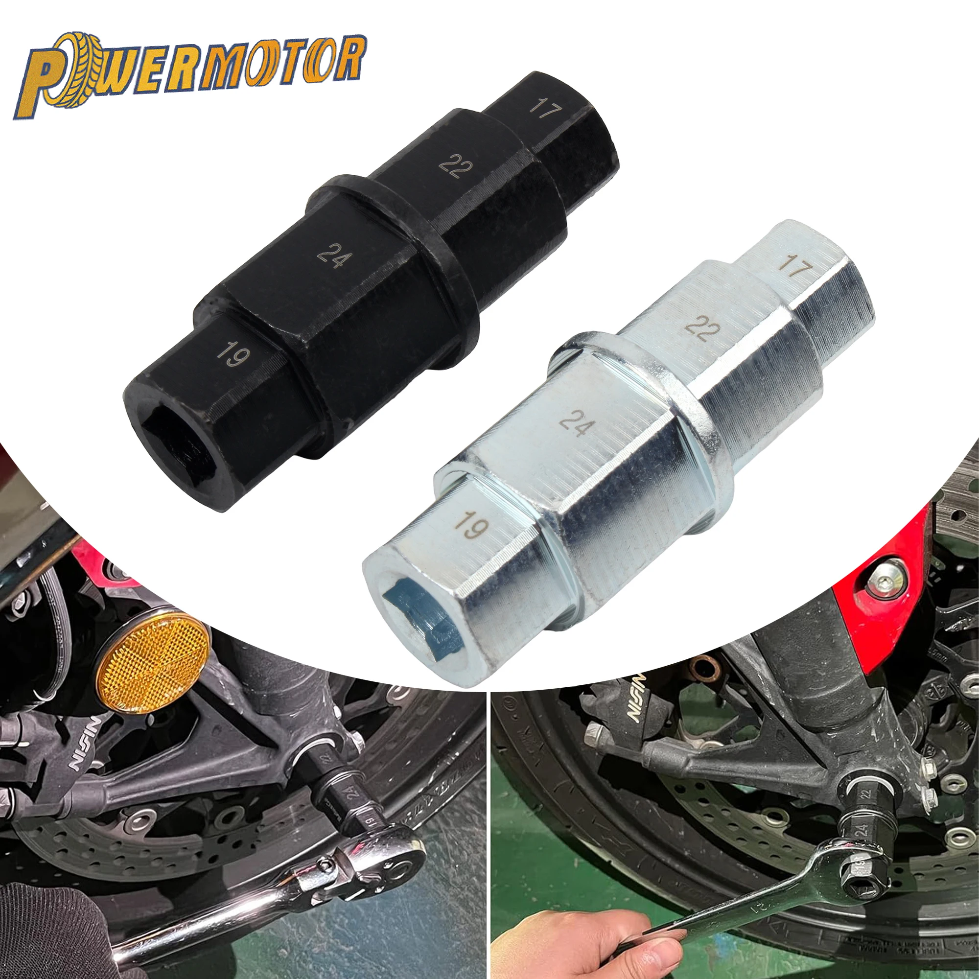 

Многофункциональный гаечный ключ 4-в-1 для ремонта мотоциклов и квадроциклов, 17, 19, 22, 24 мм, для снятия осей и колес, профессиональный инструмент