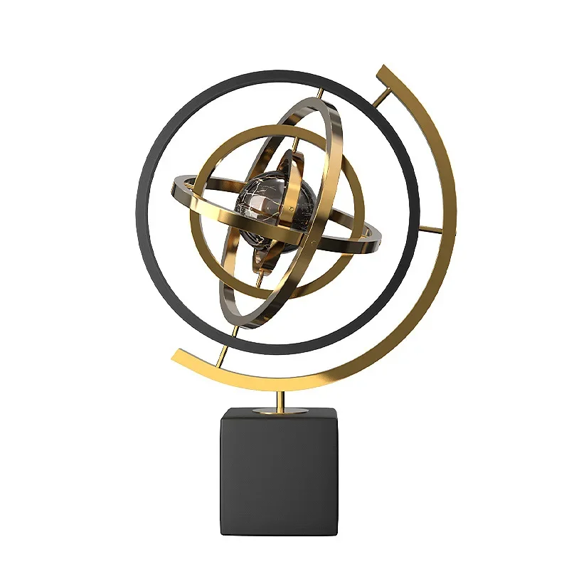 

Globe ornament metal texture high-grade light luxury living room home decoration study crafts