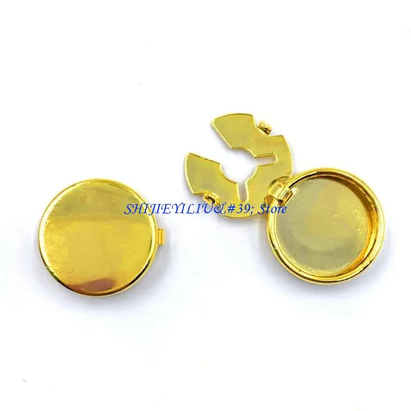 E21F 10pcs Messing Imitation Manschettenlinks Runde Tastenabdeckung Messing Manschettenknöpfe Tastenabdeckung Manschettenlinks