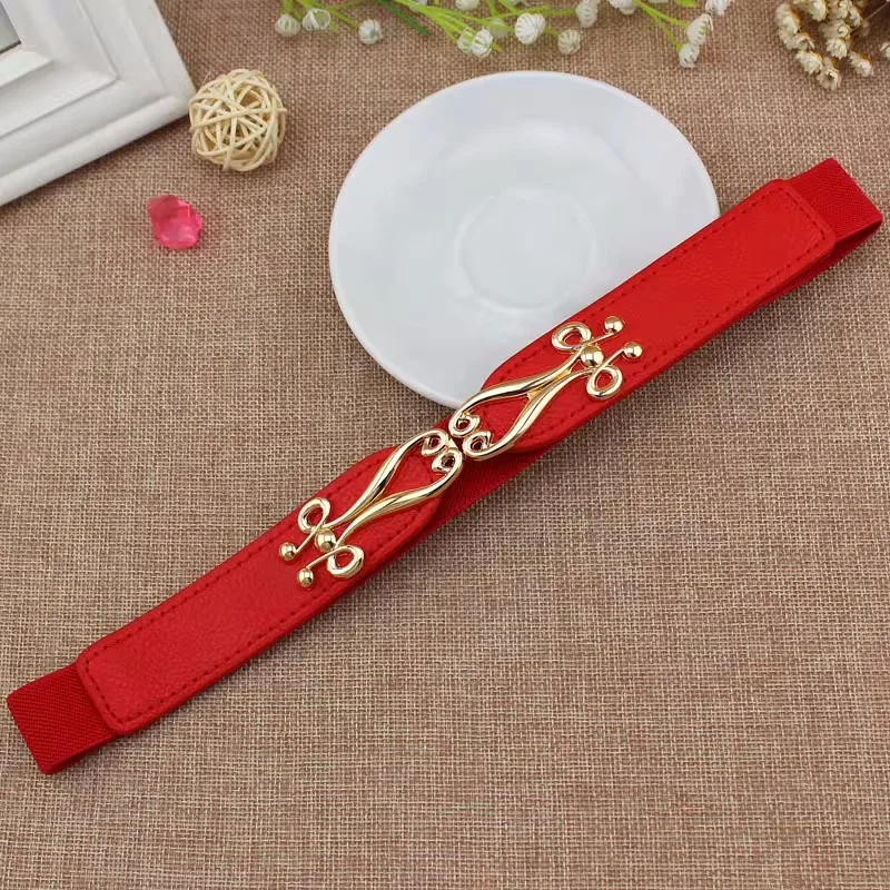 جديد بسيط مشبك الخصر النحيف ختم المرأة فستان Cummerbunds رقيقة للقميص تنوعا تزيين حزام موضة حزام مطاط الفتيات