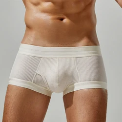 Sexy Men's Boxers Shorts Trunks Low Rise Underwear Comfortable Open Front Pouch Underpants Elastic Male Panties