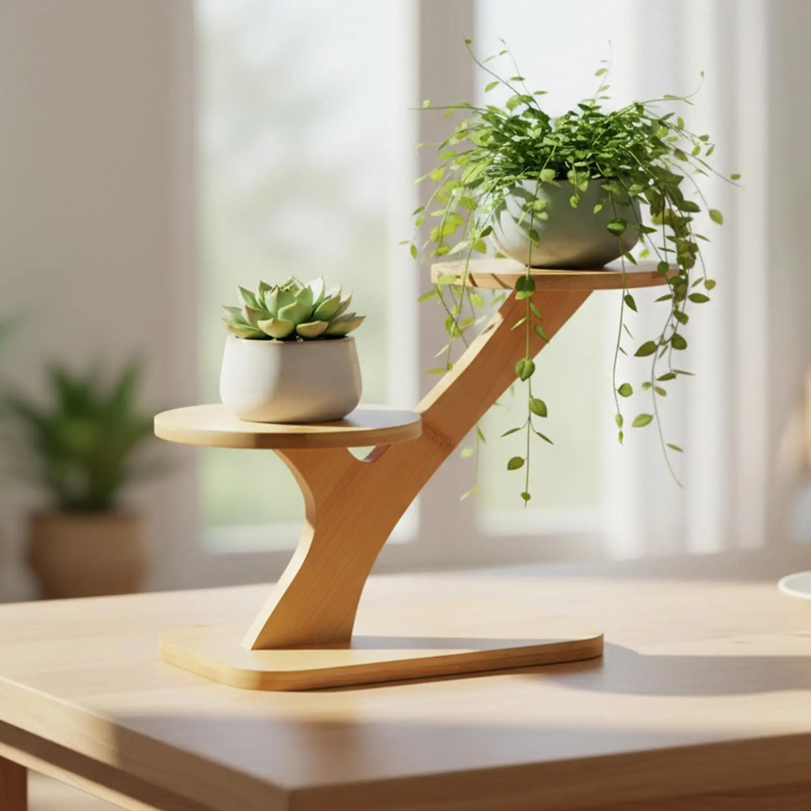 小さな植物スタンド-木製-多層収納ディスプレイ-美しい植物ホルダー-室内スタンド-ホームデコレーション-リビングルーム-寝室用