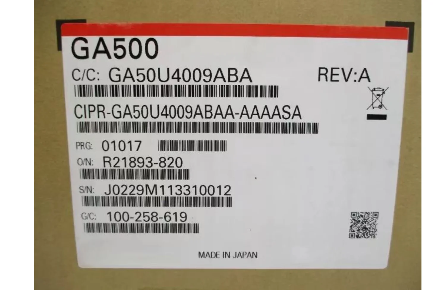 New GA50U4009ABA Servopack Servo Driver GA50U4009ABAA-AAAASA