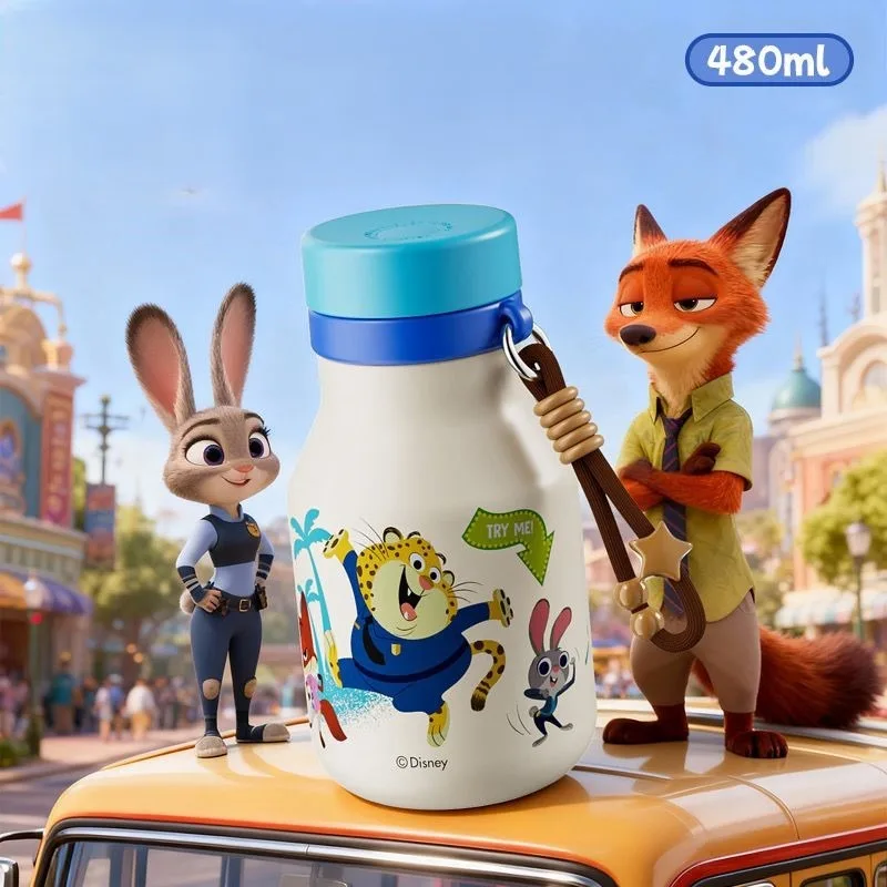 2025 ديزني طالب كوب ماء سيراميك مجنون زوتوبيا جوديث نيك ليوبارد ضابط لطيف الكرتون العصرية موضة العزل هدية #3