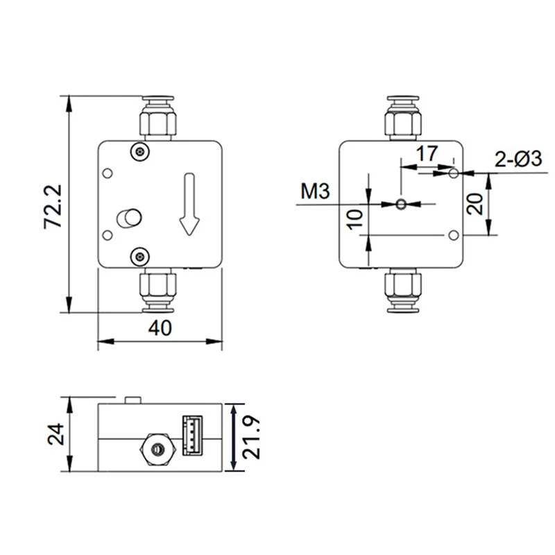 Intelligent Filament Detection Module High Precision Filament Breakage/Nozzle Blockage  3D Printer Accessories