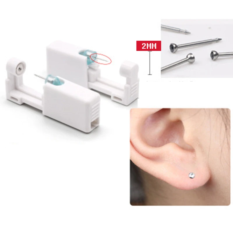 NONE Ear Piercing Gun Disposable Safety Piercer Set Multicolor 3