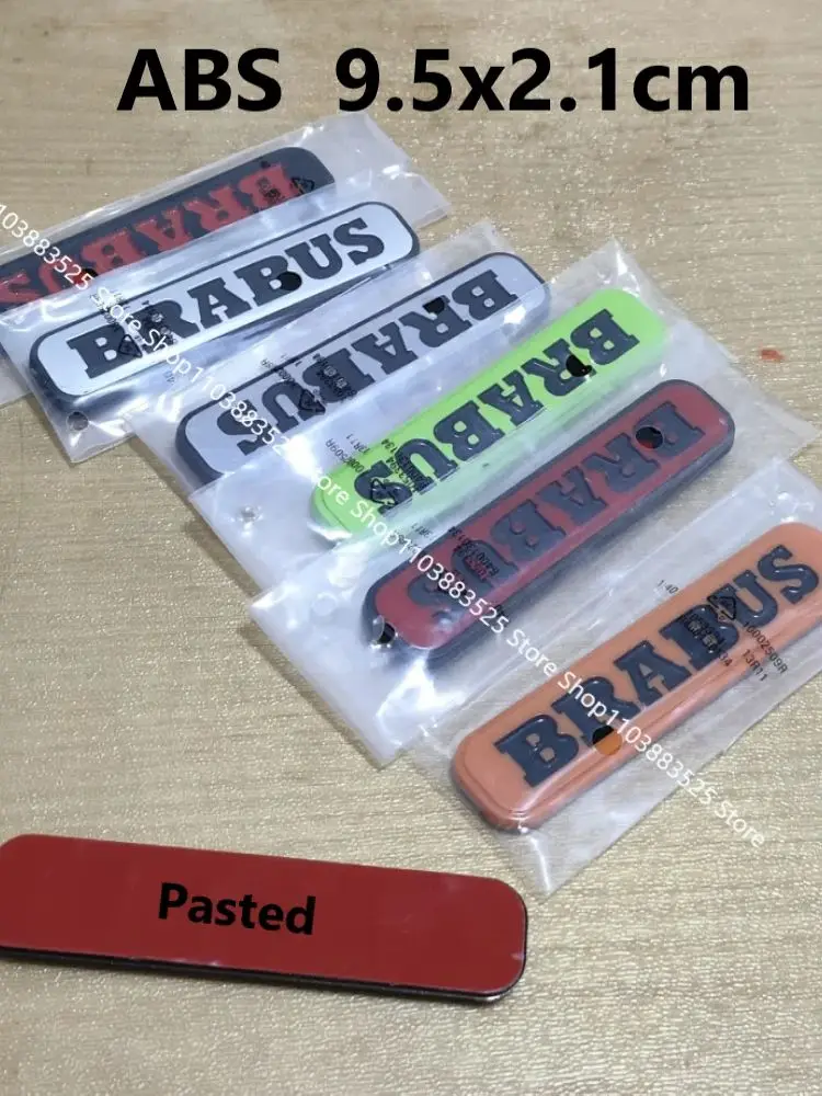 Autocollant d'insigne d'emblème collé de voiture d'abs pour Smart Brabus 450 451 453 G63 G500 W464 G350 autocollant modifié de porte de véhicule de coffre arrière
