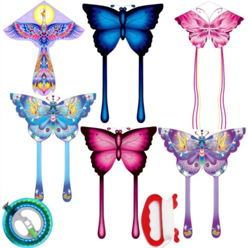 New Easy To Fly Simulated Kite Air Bounce 100 Meter Kite String 3D Kites Good Flying Long Tail Flying Toy Outdoor Fun Sports