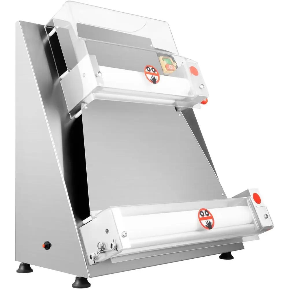 

15-inch Adjustable Pizza Dough Sheeter with 370W Motor and Transparent Cover for Bread and Pasta Dough