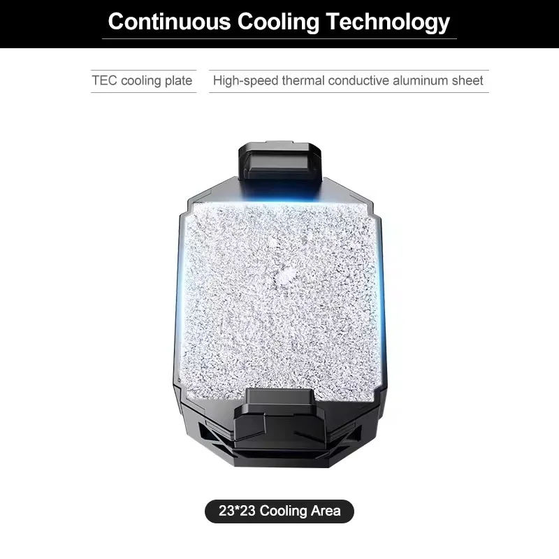 SL31 Mobile phone back clamp radiator TEC cooler with temperature display, cooling fan for iPhone Samsung Android phone games