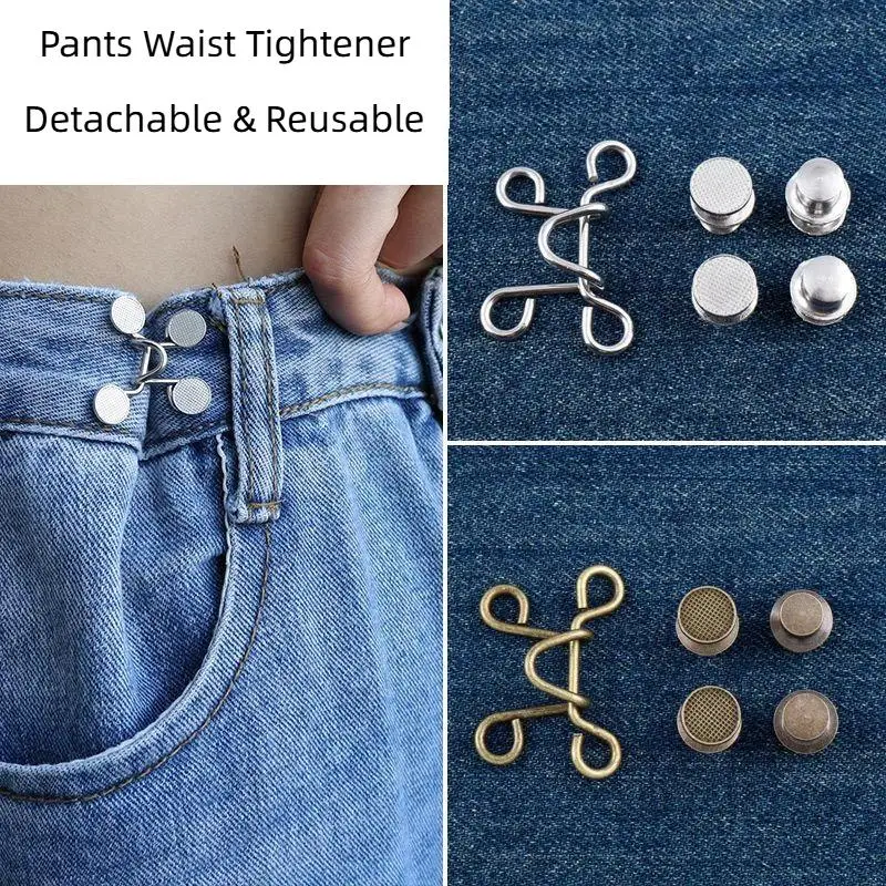 2/4/8 Sets Hosenbund-Engerungs-Knopfverschlüsse Jeans-Knopfverschluss zur Taillenverkleinerung – Detail 2