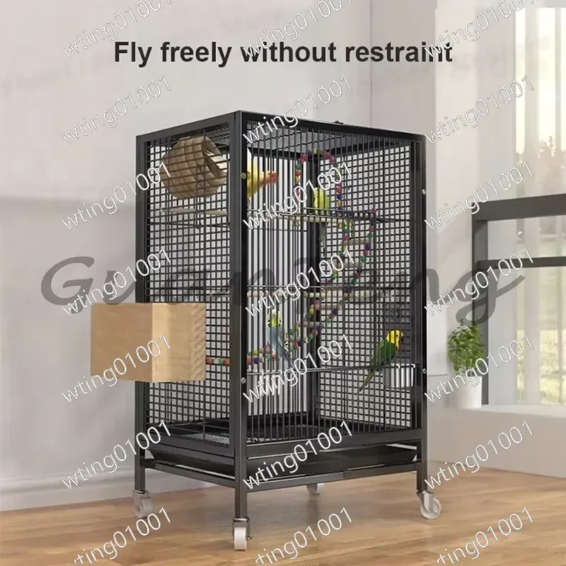 for Parrot Extra Large Stainless Steel Bird Cage Outdoor Bite Proof Scratch Resistant Multifunctional Display Stand High