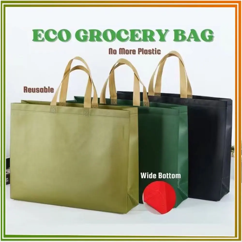 DIY con asa Bolsa de regalo resistente al agua Bolsa de comestibles ecológica Bolso de mano no tejido Ecobag