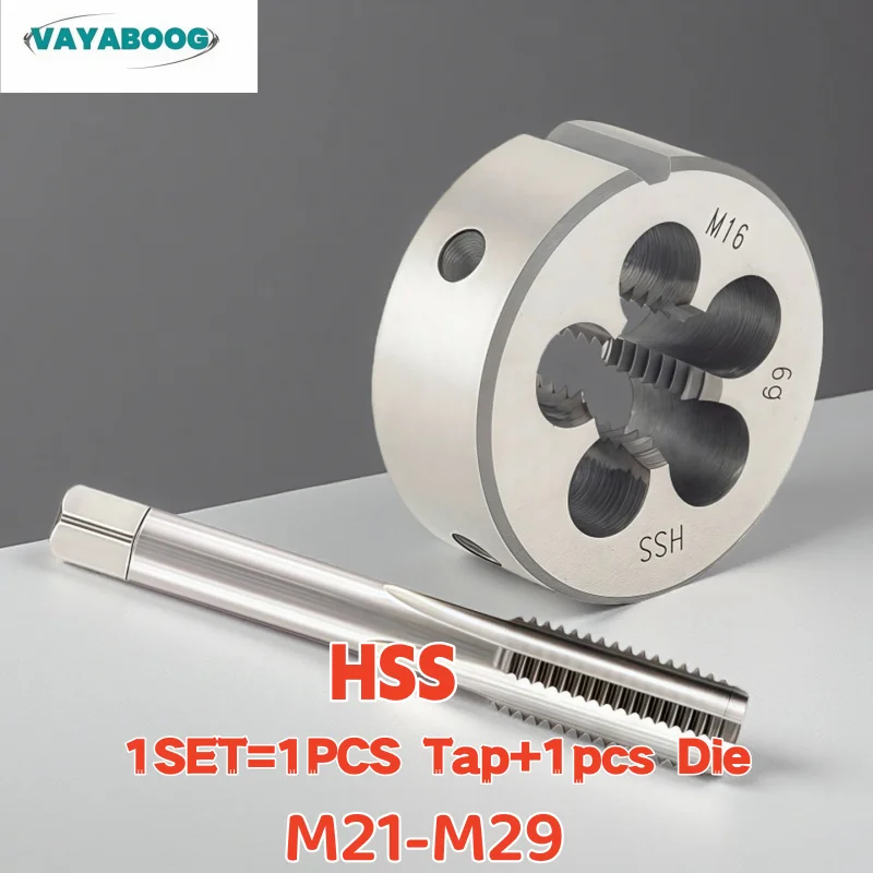 

Metric Screw Hand Tap And Die Set Fine Thread Taps Dies for M21-M29 X 0.5 1 0.75 1.25 1.75 2.5 2 Tool 1 Set