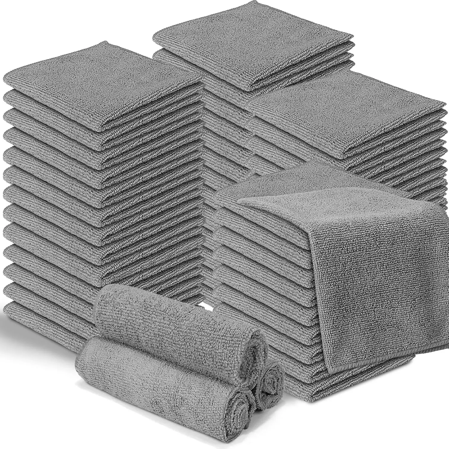 

200 Pieces Microfiber Cleaning Cloths Bulk Absorbent Microfiber Towels Reusable Lint-Free Streak Free
