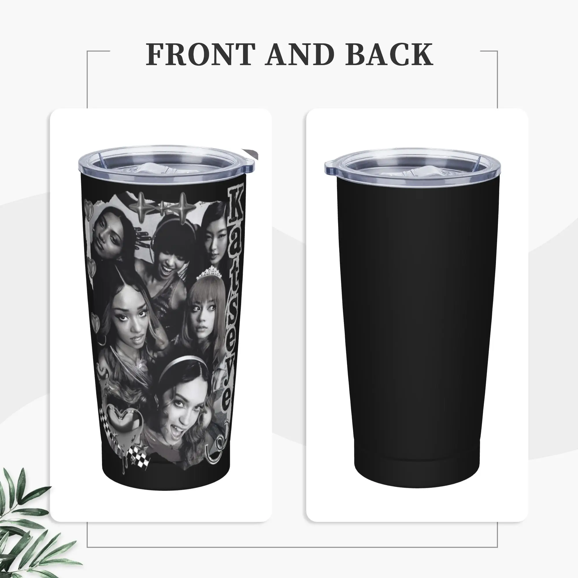 Stainless Steel Tumbler KATSEYE Kpop Y2K Group Thermal Mug  Portable Cold and Hot Car Mugs Travelist Water Bottle