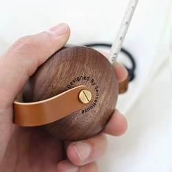 Small Mini Tape Measure Designer Portable Fine Black Walnut 2 M Stainless Steel Tape Measure