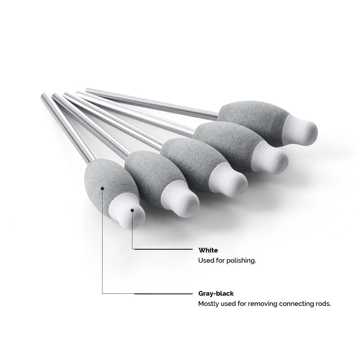 AZDENT 5 Stück Dental-Silikon-Polierscheiben Schleifwerkzeug für Vor-Zirkonoxid-Kristallisation und Sinterung HP2.35mm – Detail 3