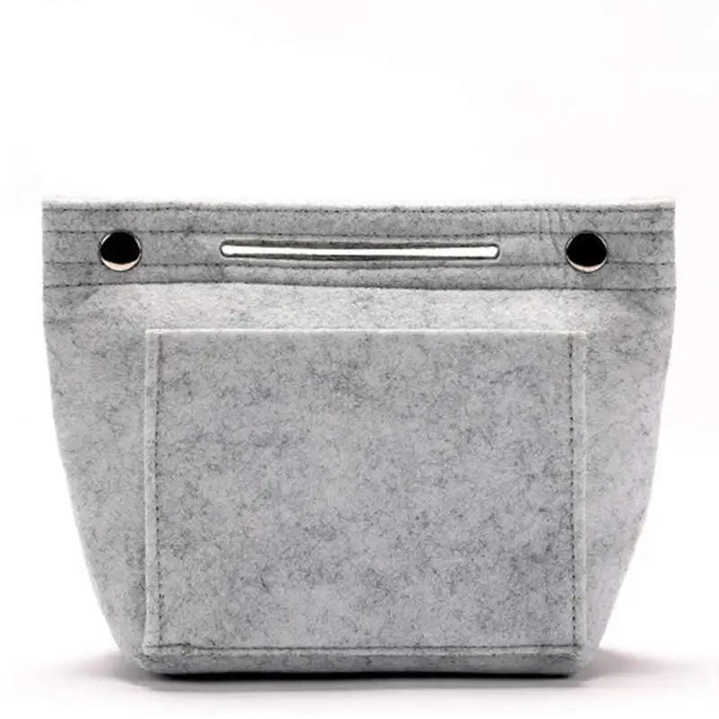 حقائب مكياج نسائية لمستحضرات التجميل، حقيبة إدراج من اللباد، منظم محفظة اللباد - حقيبة بطانة داخلية لحقائب الكتف وحقائب اليد وحقائب اليد