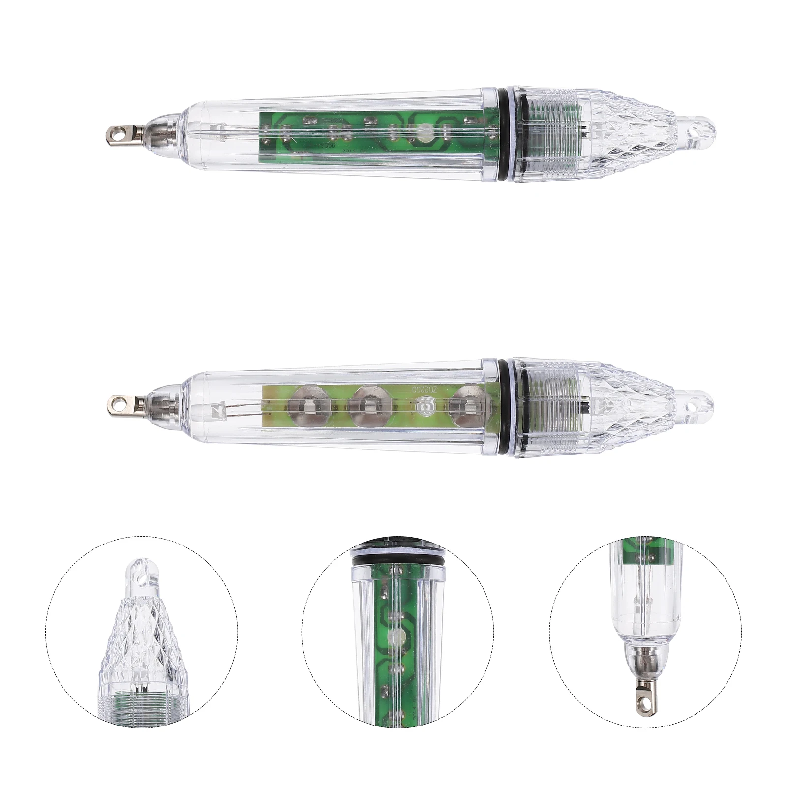 

2pcs LED Fishing Lure Lamp Night Glow Powered Underwater Fish Light Professional Electronic Work