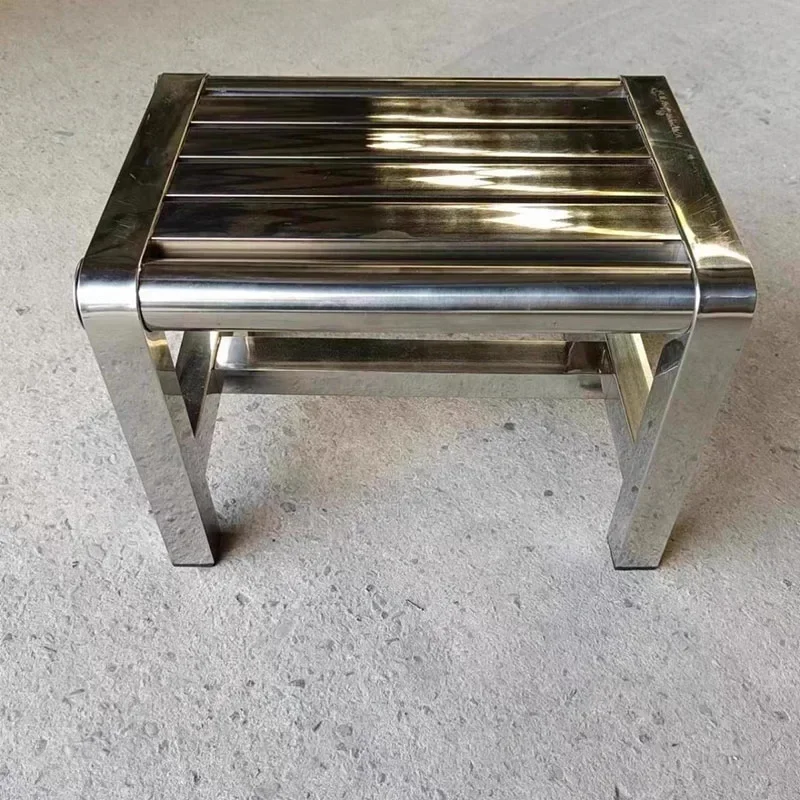 방수 스테인레스 스틸 로우 스툴 목욕 벤치 피킹 스툴, 두꺼운 가벨로, Pieghevole 실, 가정용 플레그블 스툴