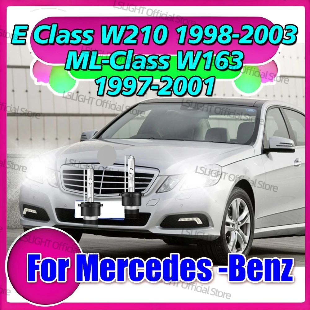 

2x HID ксеноновые фары D2 D2S 6000K 8000K 10000K для Mercedes-Benz E Class W210 1998-2003 ML-Class W163 1997-2001 Лампы 35 Вт 12 В