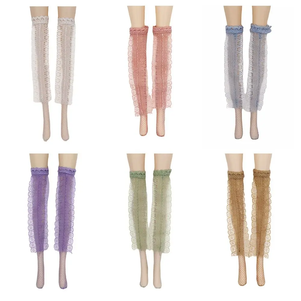 Mode handgemachte Spitzens trümpfe lange 30cm Puppen socken Legging Freizeit kleidung Accessoires Kleid Kleidung für Puppe DIY Spielzeug