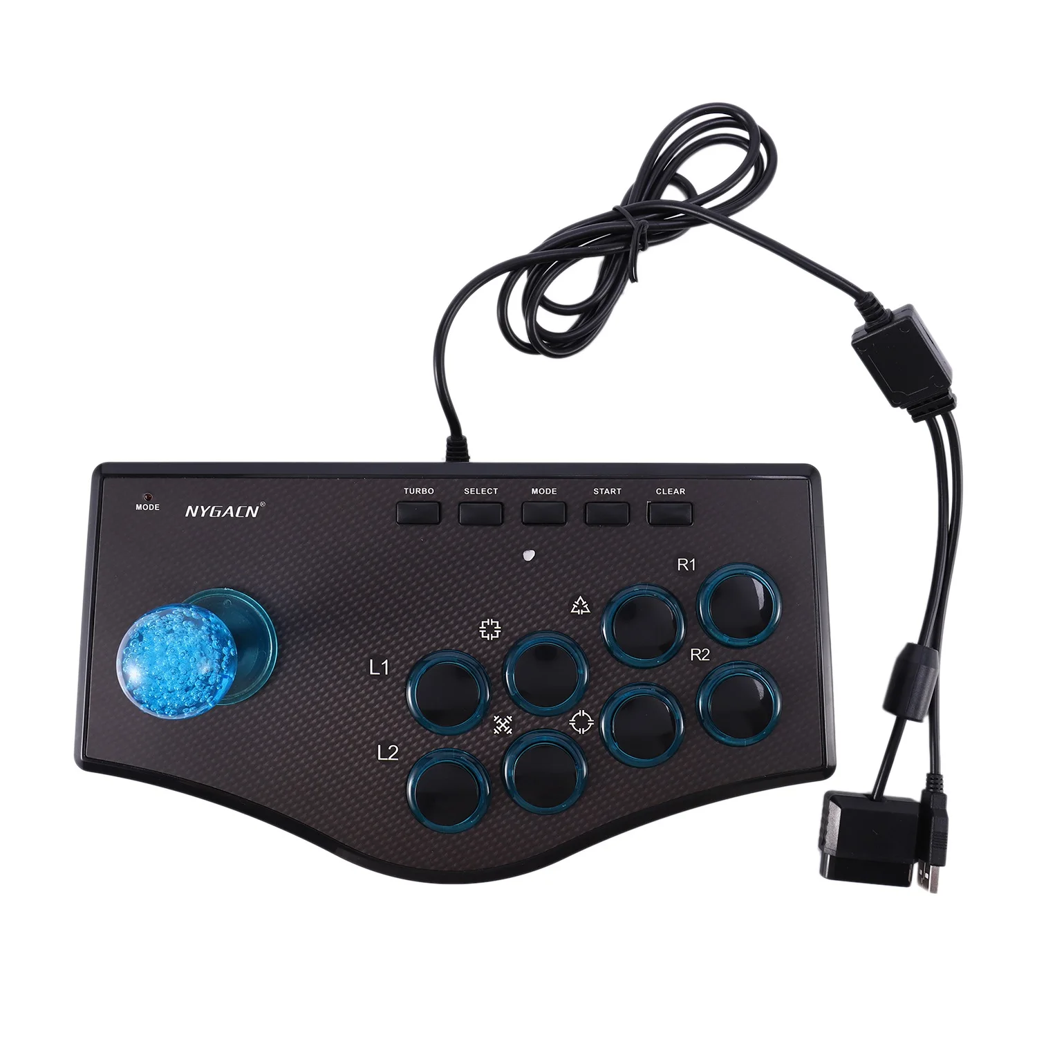 Retro Arcade Game Rocker Controller Usb Joystick For Ps2/Ps3/Pc/Android Smart Tv Built-In Vibrator Eight Direction Joystick(No.B