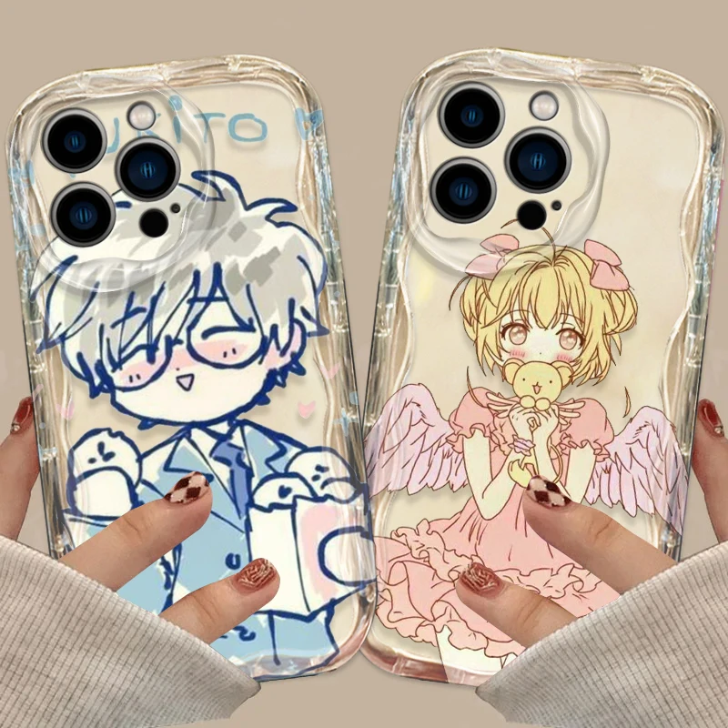 Cardcaptor Sakura KINOMOTO Cover For Apple iPhone 15 14 13 12 11 Pro X XR XS Max Plus 8 7 Plus SE Wave Oil Phone Case