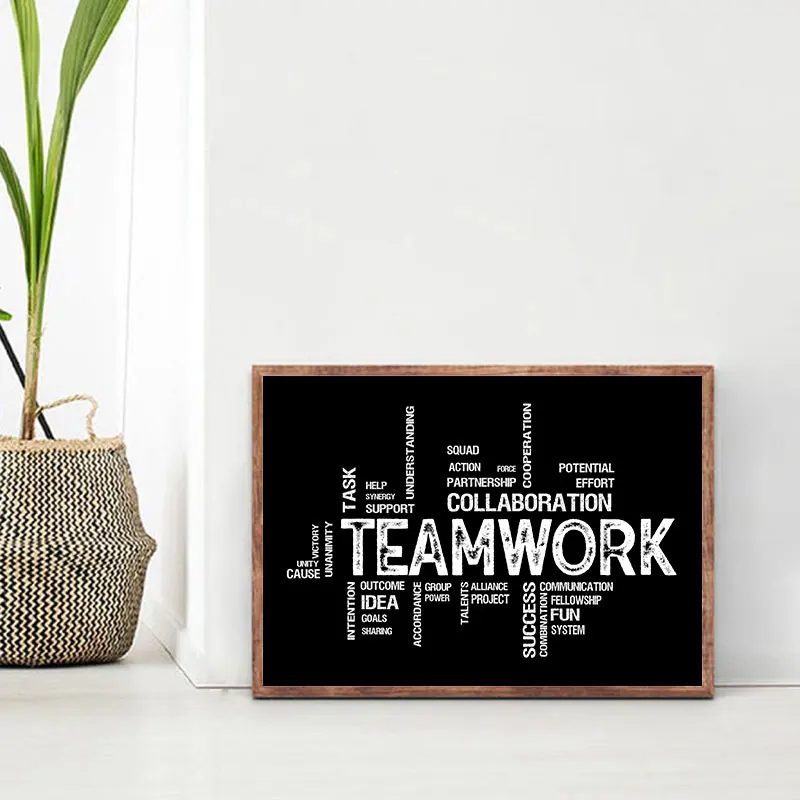 Modern Black and White Inspirational Canvas Art Picture Fashion Office Wall Decor Team Motivational Decorative Poster Prints
