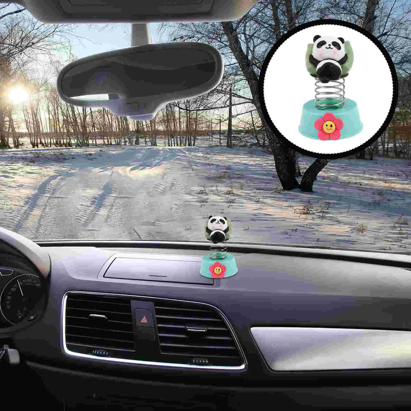 

Swinging Panda Car Dashboard Ornament Bobblehead Panda Car Charm Desktop Panda Dolls Toy Cute Panda Car Interior Decor For Home