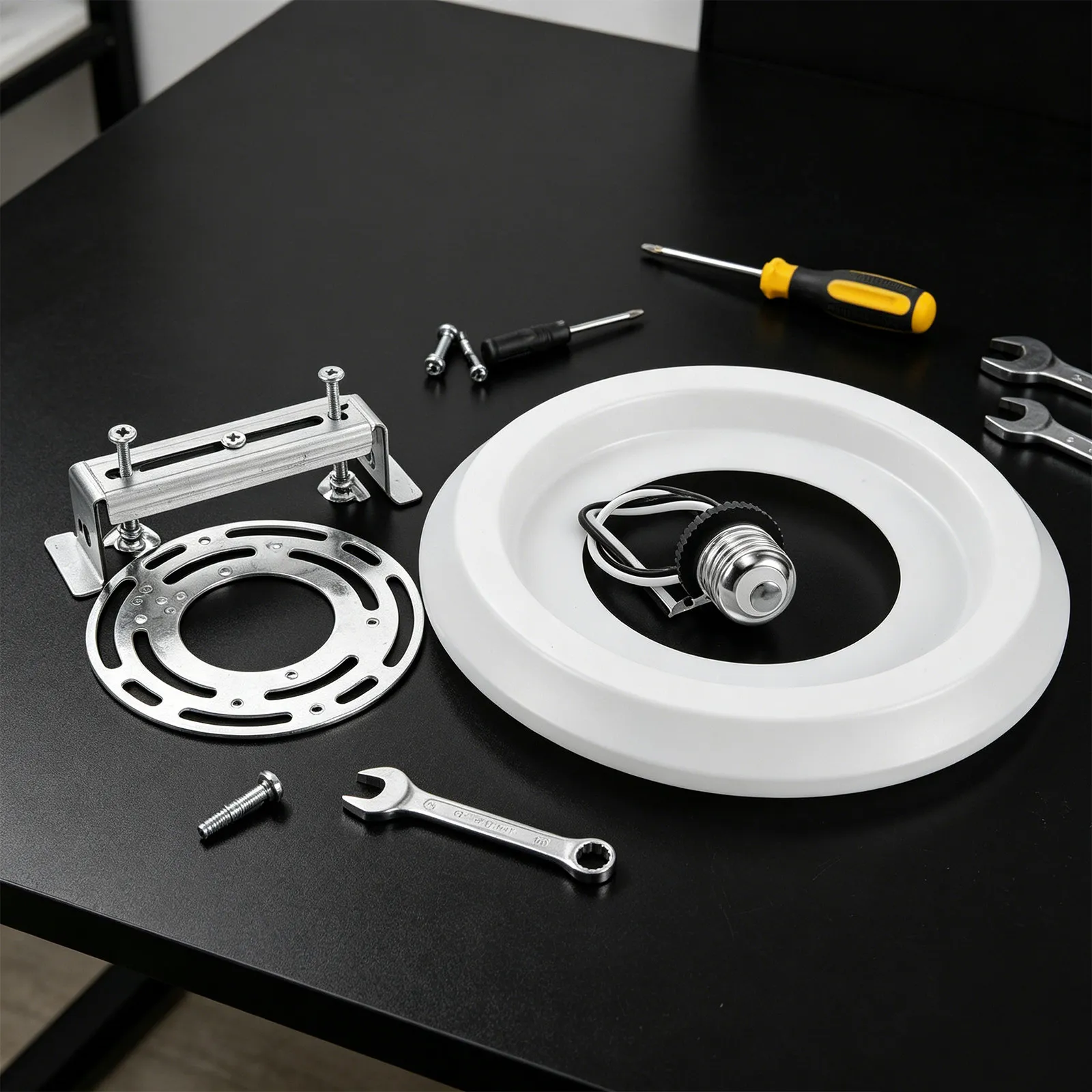 1Set Recessed Light Mounting Bracket Core Conversion Kit Ceiling Light Adapter Round Plate Pendant Conversion for Home