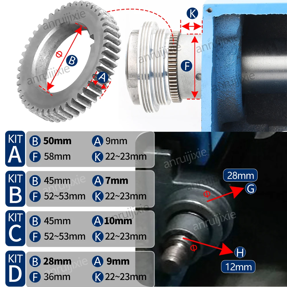 Imagem -06 - Torno Leadscrew Eletrônico Guitarra Eletrônica para 38 mm Abertura do Eixo Wm210v422 Bhc210 Hs210 Jy210v Ctc210 Cj0618 Sieg c2