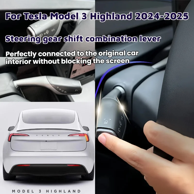 

New 2.0 Function Gear Stalks for Tesla Model 3 Highland Turning Bar Steering Wheel Accessories Handle Gear Shifter Lever 24-2025