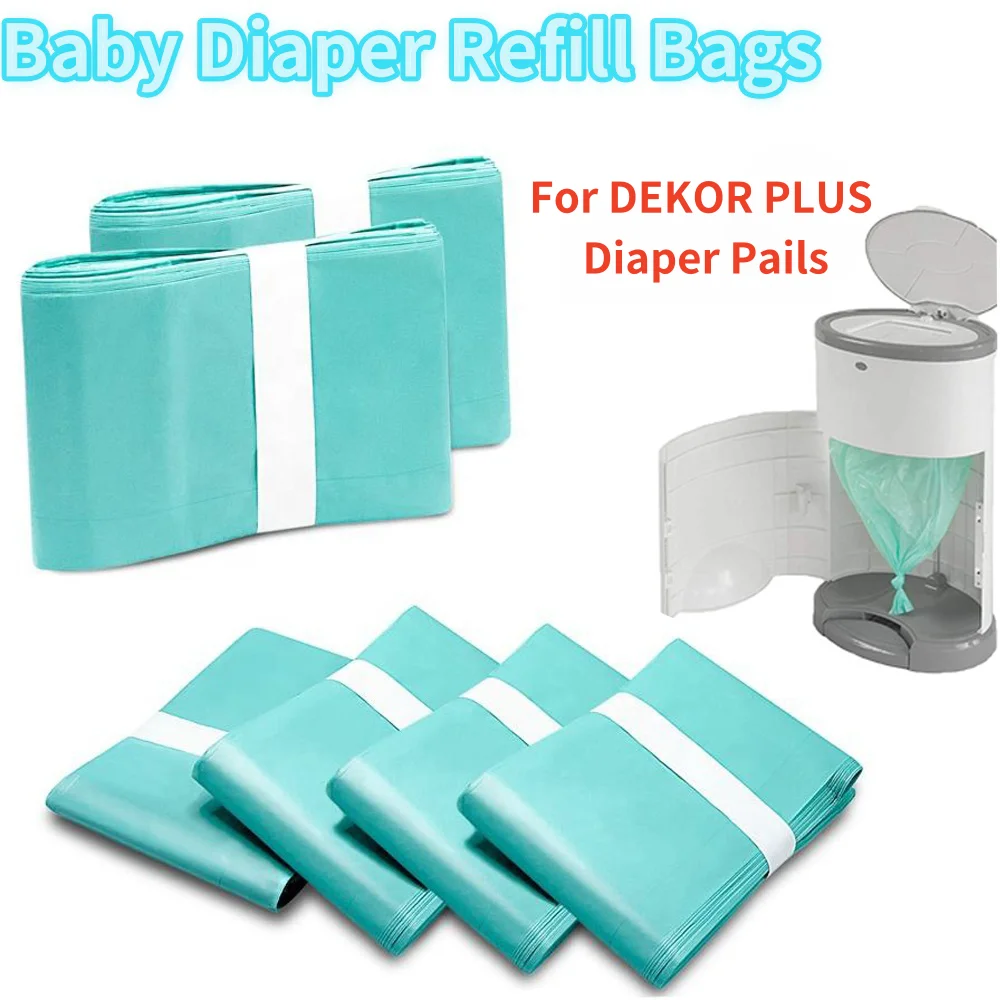 Diaper Refill Liners – Compatible with Dekor PLUS Refill-Disposable Diaper Pail Liners Diaper Refill Bags–Baby Scented Refills