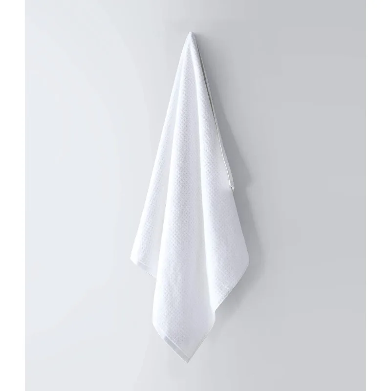 Bath Towels Set, Highly Absorbent Cotton Bathroom Decor, Low Linting & Fade Resistant, Oeko-Tex Certified (Nothern Pacific White