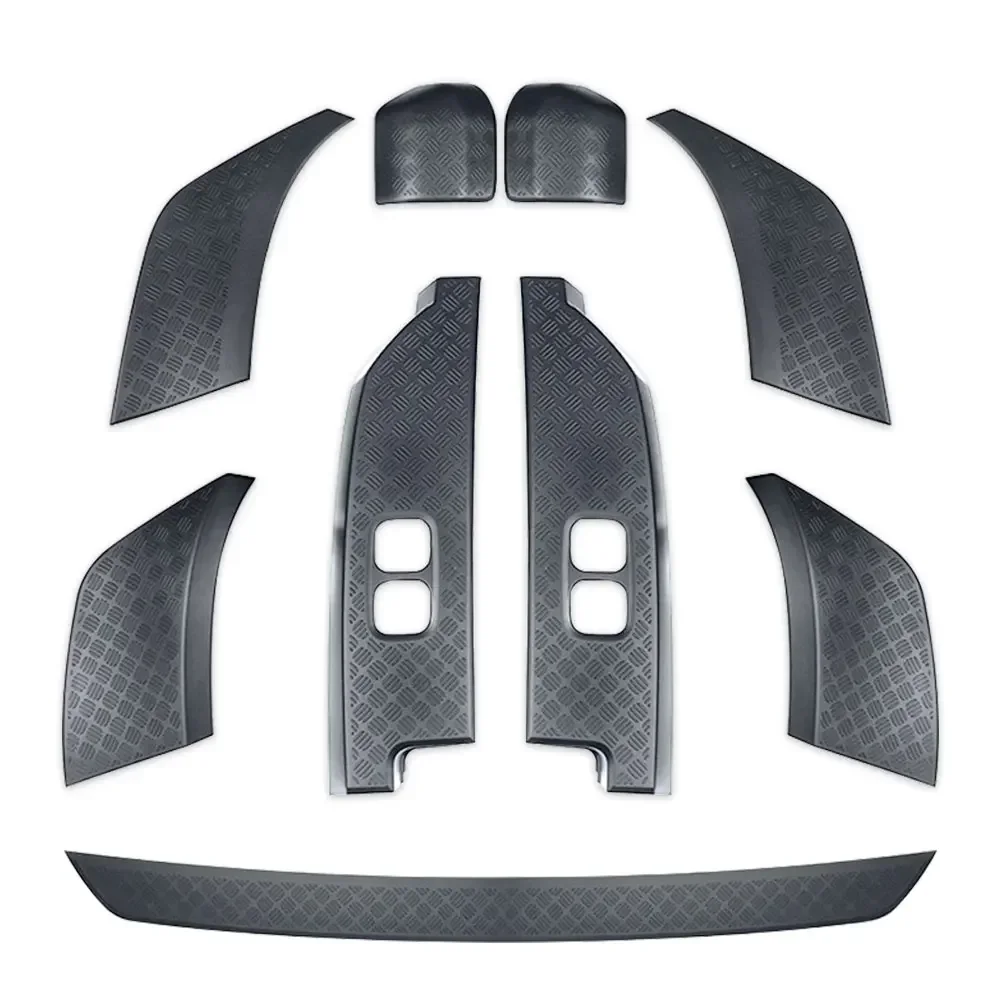 

Black ABS For Land Rover Defender 110 2020 Car Rearview Mirror Cover Front Rear Bumper Side Scratch Guard Protection Board Guard