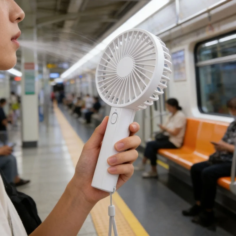 3 Speed Rechargeable Mini Portable Fan Battery Operated Handheld Pocket Fan For Travel Concert Summer Vacation