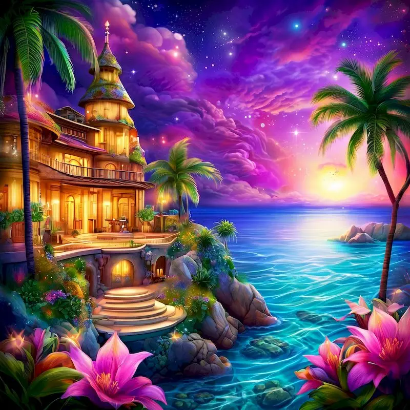 GATYZTORY Seaside Diamond Painting Kit Handiwork Art Diy Crafts Scenery Full Round/Square Interior Wall Art Adult Diamond Art
