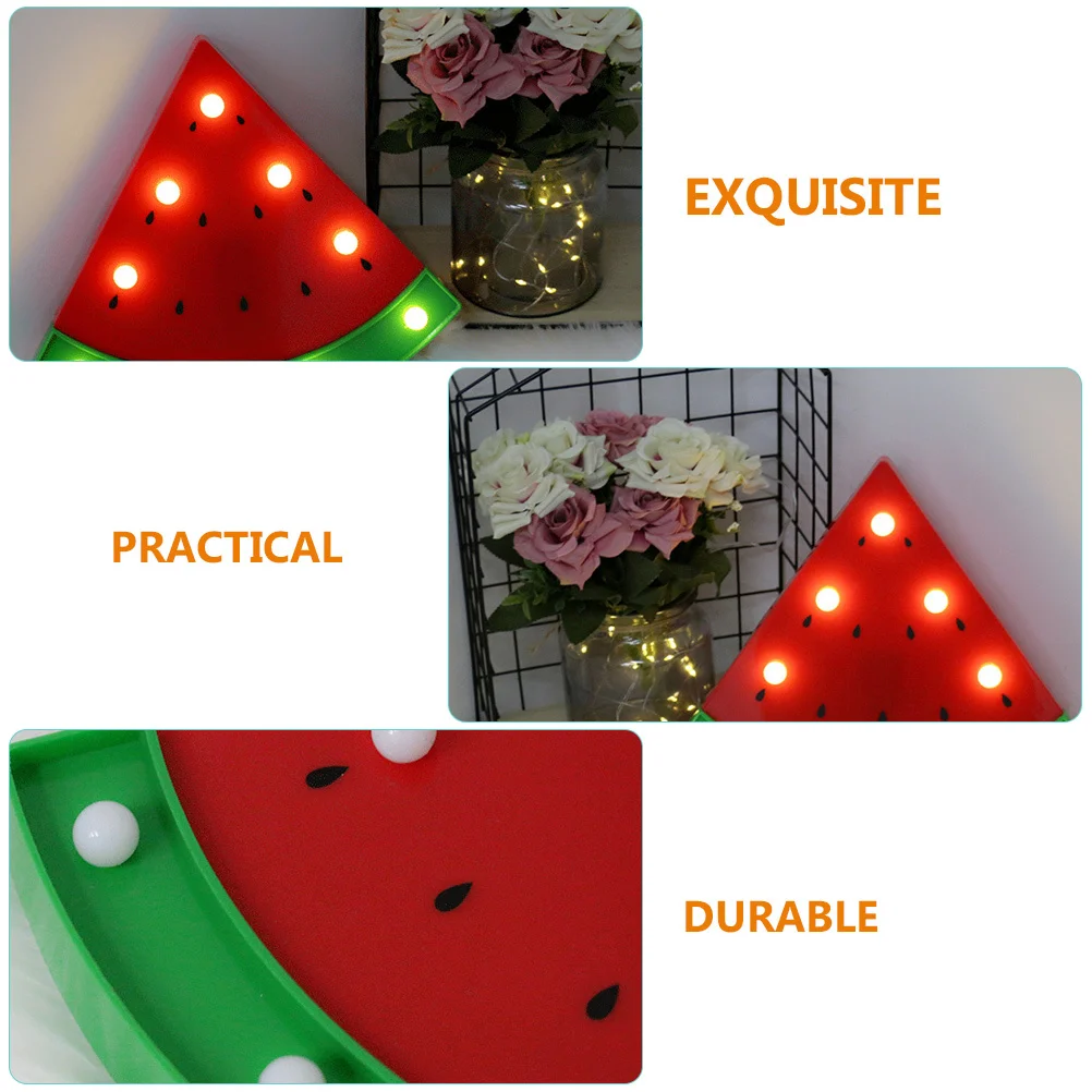 

Watermelon Shaped Table Lamp LED Watermelon Light Powered Night Light for Bedroom Home Decoration Neon Sign for Bedroom