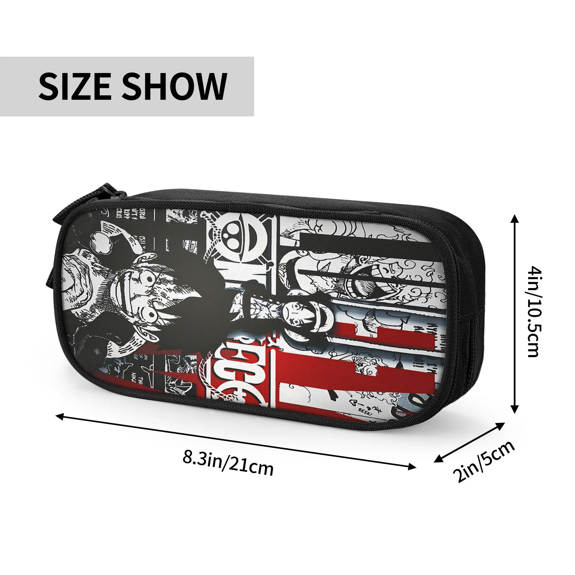 Custom One piece Luffy Large Capacity Bags for Child  School Pencil Bag for Boys Gilrs Kids